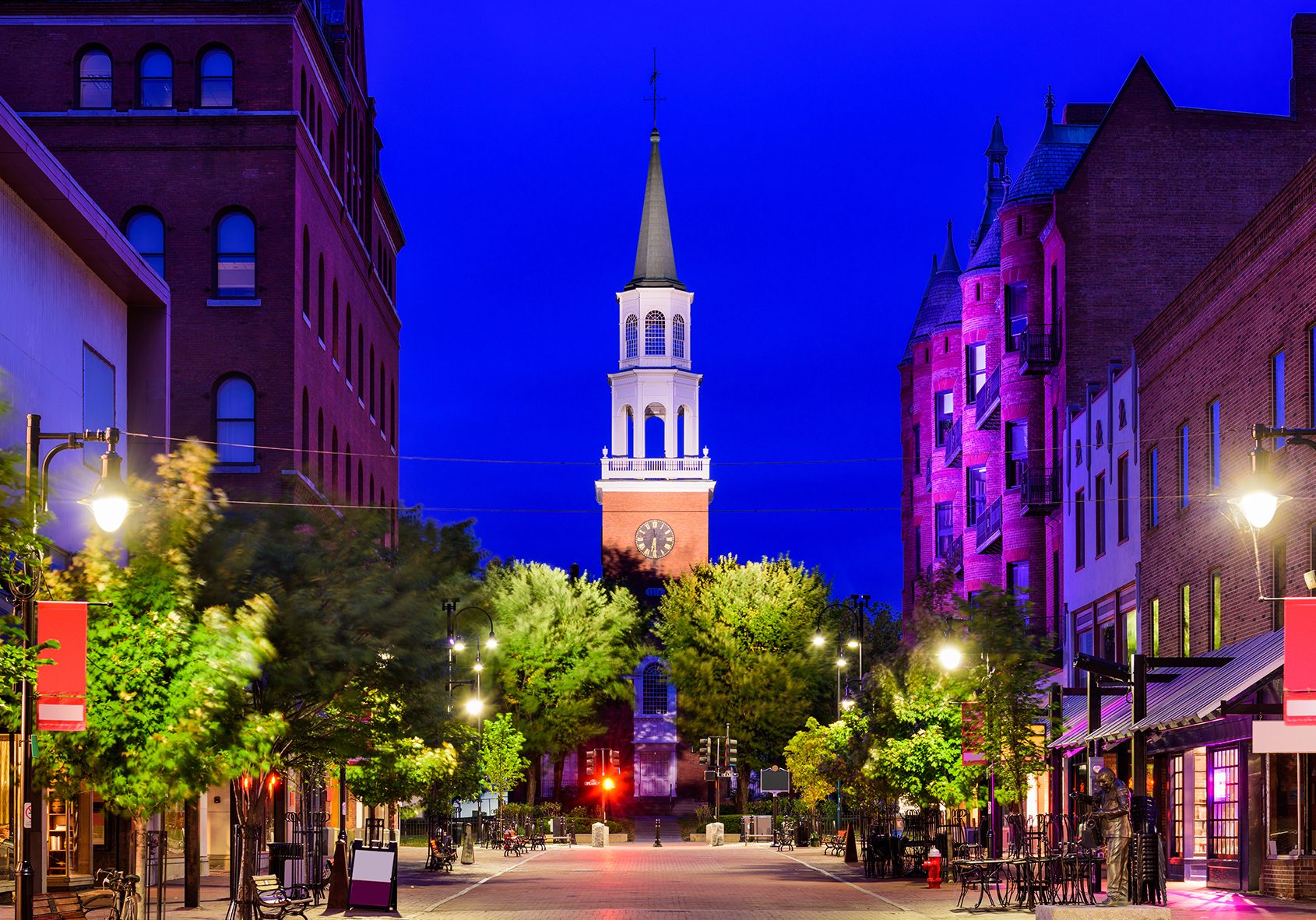 Church Street in Burlington, Vermont